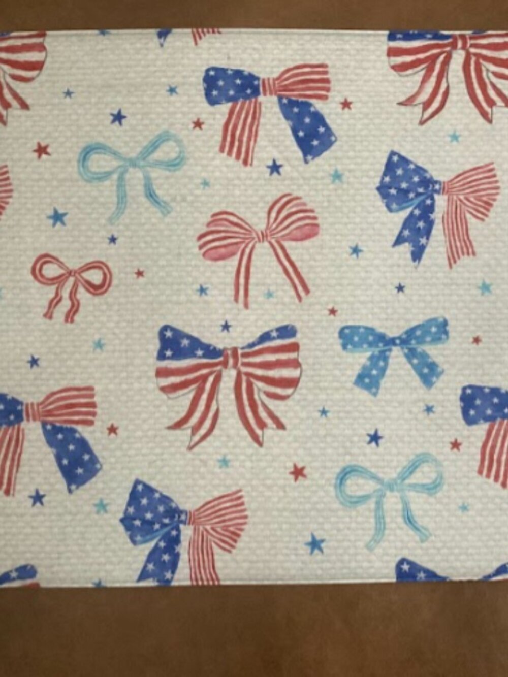 Memory Foam 18x30 Kitchen Mat Red White & Blue Bows